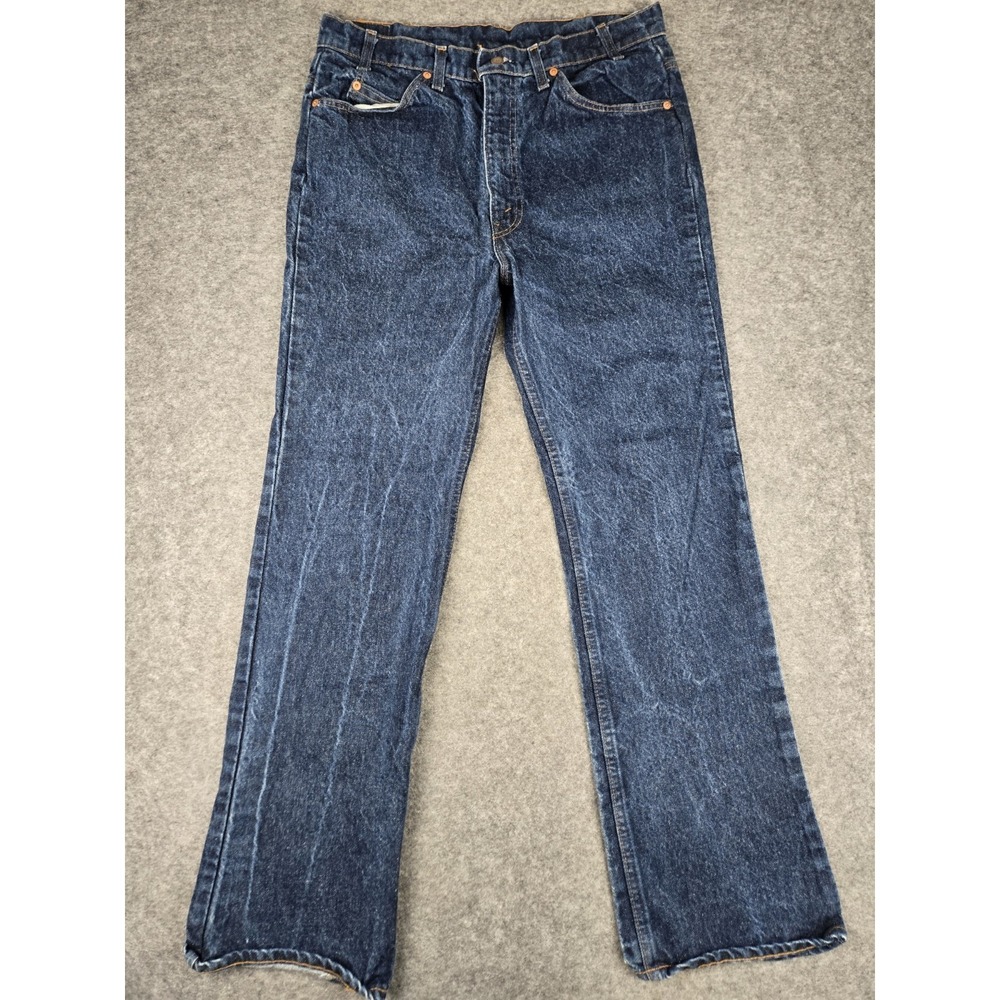 Vintage Levis 20517 0217 Jeans Men's 36x32 Dark Wash Bootcut Orange Tab 1985 USA